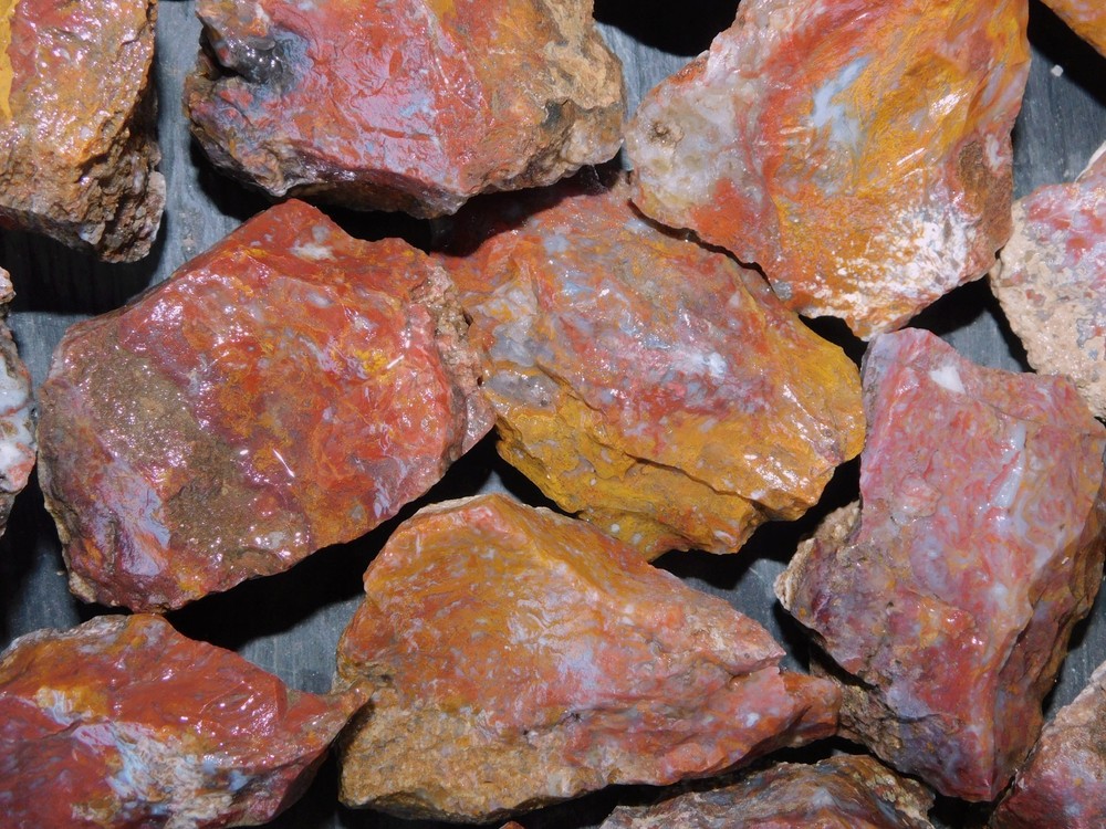 San Carlos Agate natural lapidary cabbing tumbling rough from Mexico