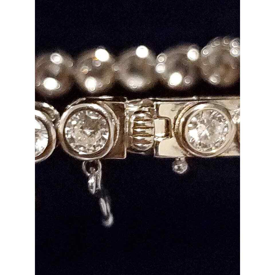 Italo Bezel Created White Sapphire Bracelet