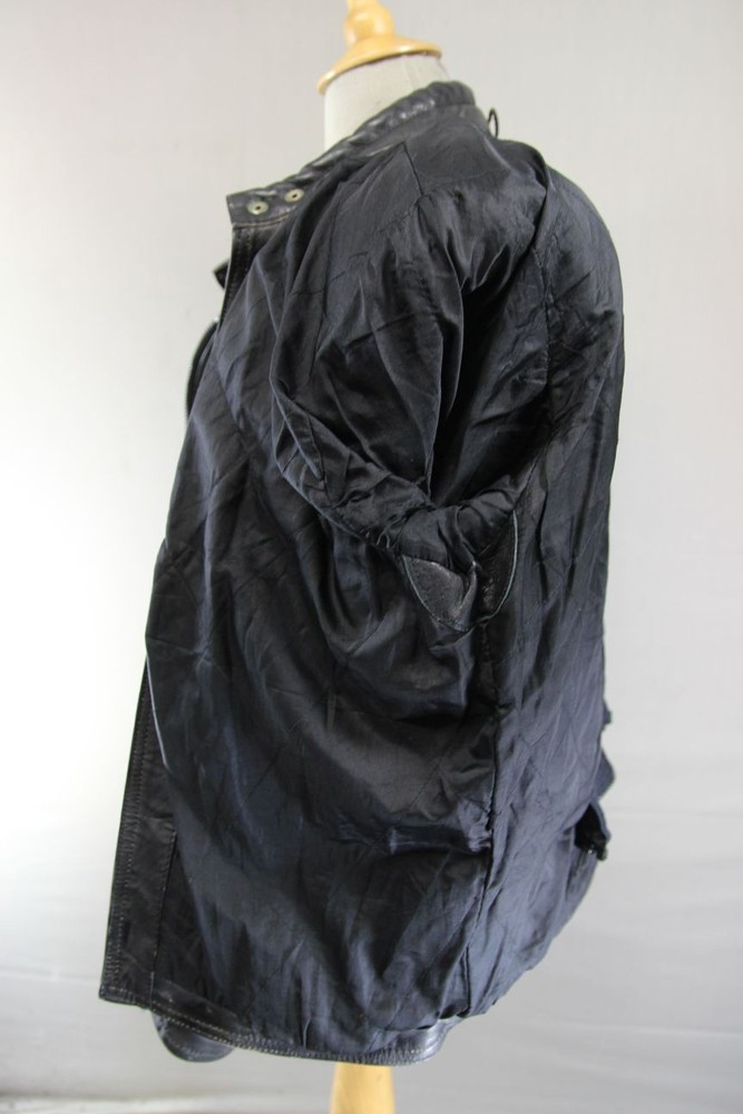 CLASSIC BLACK LEATHER BIKER JACKET 40 INCH/MEDIUM