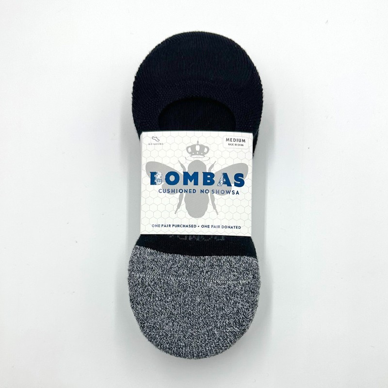 4 pairs Bombas Women's Cushioned No Show Socks Everyday Size Med 8-10.5 black