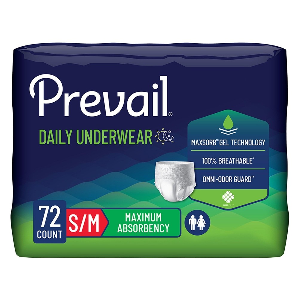 Prevail Incontinence Protective Underwear, Maximum Absorbency, Small/Medium, ...