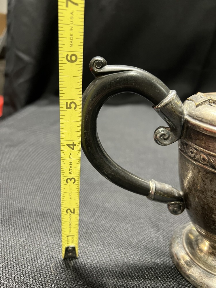 Viking Plate Canada EP Copper Lead Mounted Teapot