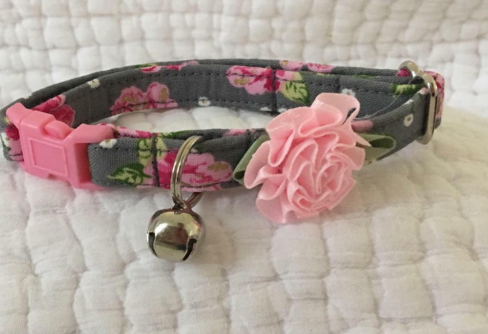 Cat Collar, Handmade Cat Collar, Shabby Chic Cat collar