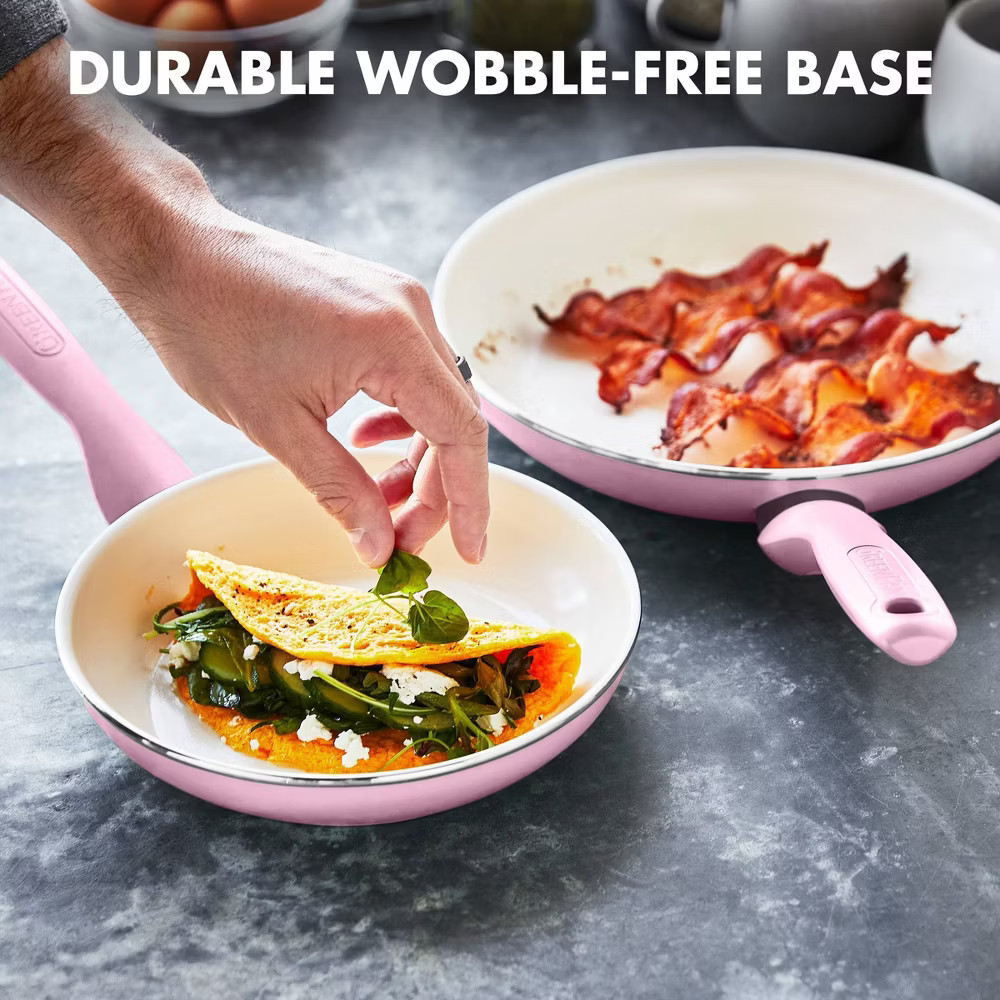 GreenPan Rio 16pc Ceramic Nonstick Cookware Set Blush