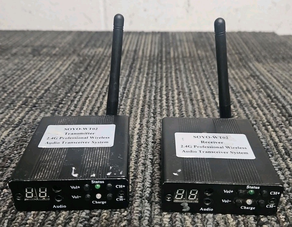 (2) Soyo-WT02 Receiver 2.4G Professional Wireless Audio Transceiver