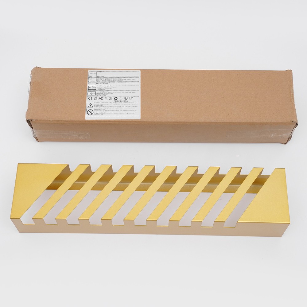 Compact Tile Display Rack - 10 Slots, Slanted Design for Optimal Viewing