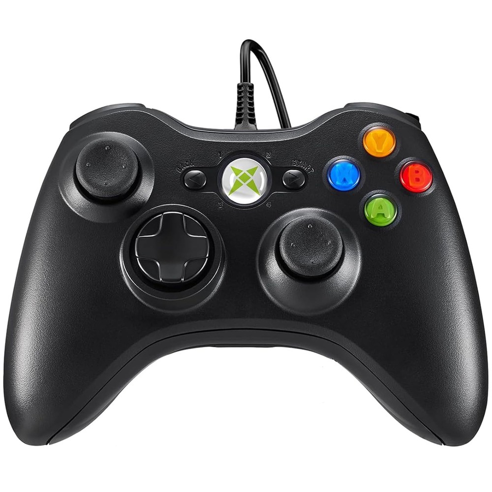 NBCP Wired Controller – Compatible with Xbox 360, 360 Black for 360
