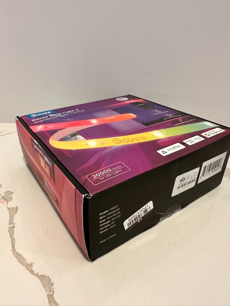 Govee Strip Light S 49.2ft WIFI Segmented Color Control - Open Box