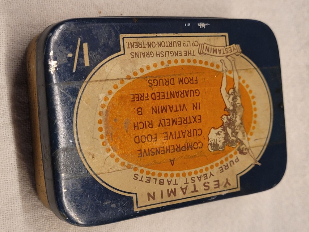 Yestamin Pure Yeast Tablets Empty Tin Nice Graphics
