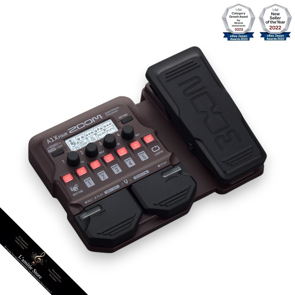 ZOOM A1X FOUR Multi-Effects Processor for Acoustic Processor with pedals JP New