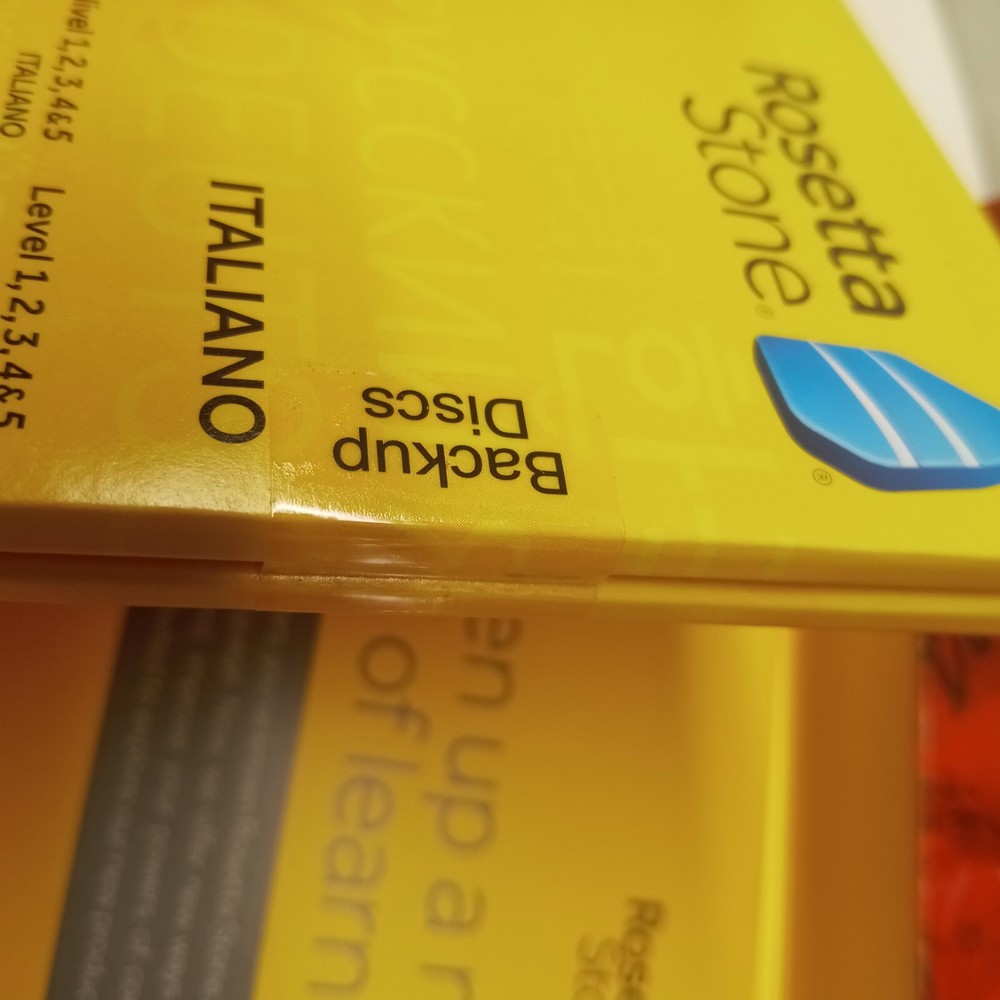 Rosetta Stone Italian Couse Level 1 -5 Language Software CD Set No Headset