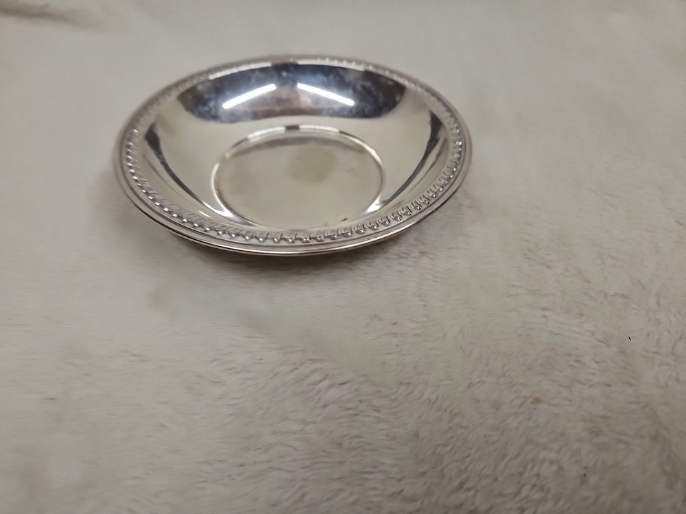 Vintage Silver Plate Dish Decorative Edging