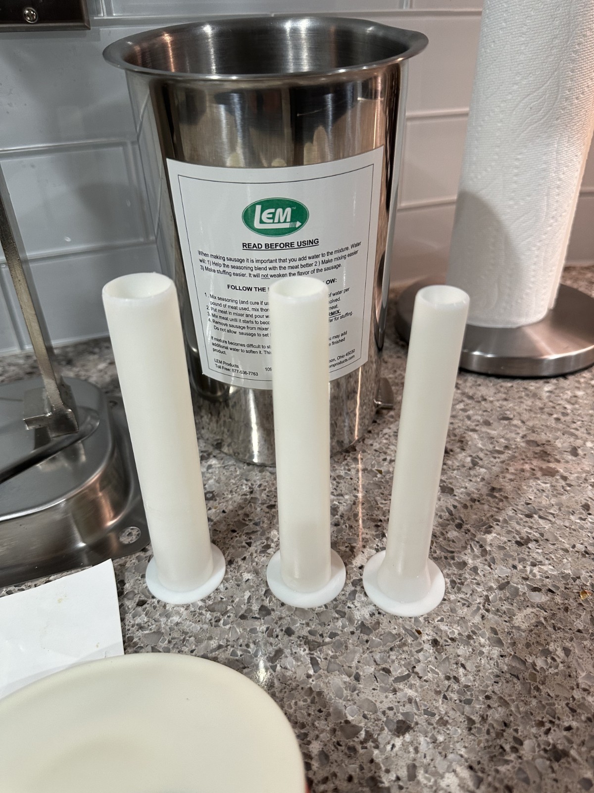 LEM Mighty Bite 5 lb. Stainless Steel Vertical Sausage Stuffer Maker