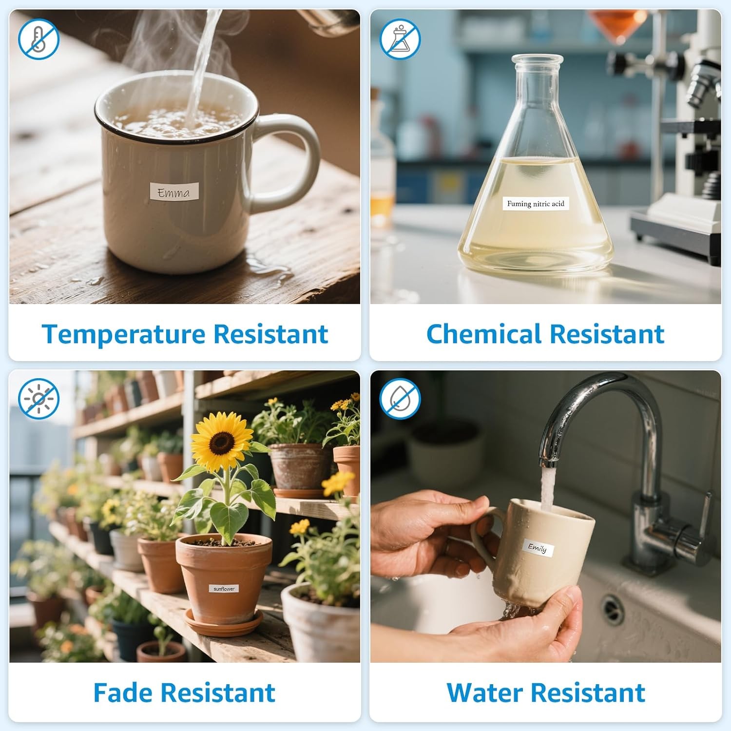 LabelUni TZe-231 Replace for Brother P-Touch TZ TZe 1/2" Tape for PT-D210,5 PK