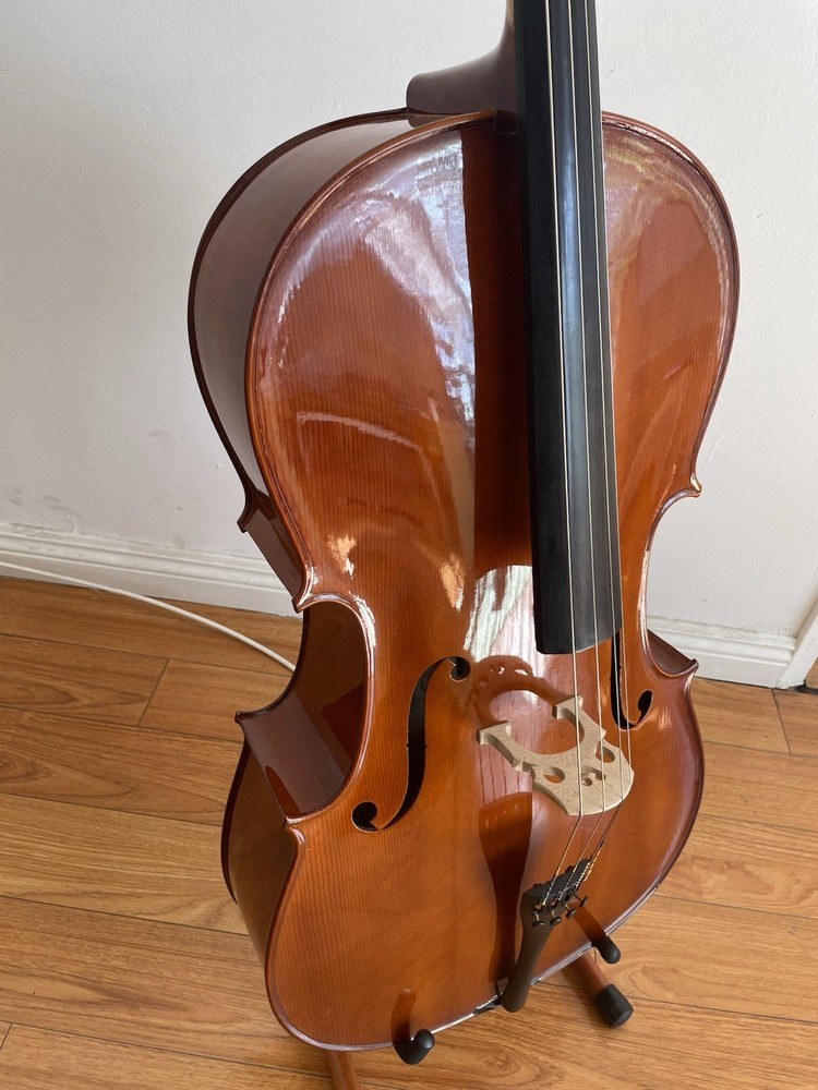 Full Size (4/4) Cello with Bag, Bow, and Stand