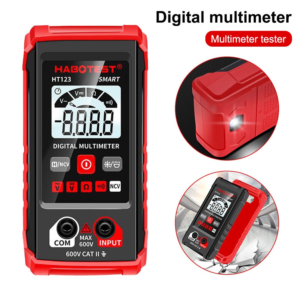 Digital Multimeter Electrical Auto-Ranging Voltmeter Non-Contact Voltage Tester
