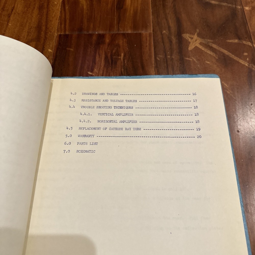 Waters Manufacturing Model 7000-B Cathode Ray Oscilloscope Instruction Manual