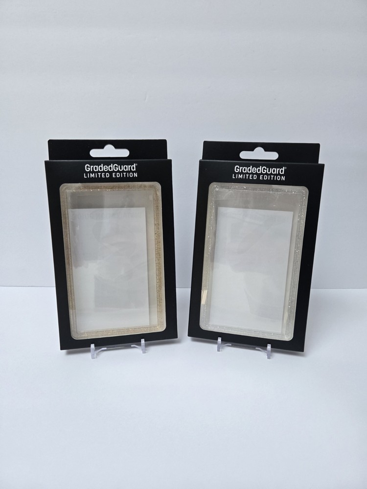 GradedGuard PSA Graded Card Case Guard Protector Set (1 Confetti, 1 Glitter)