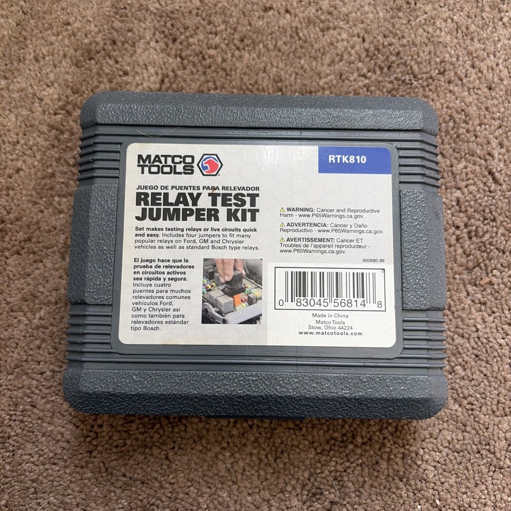 Matco Tools RTK810 Relay Test Jumper Kit W/ Storage Case