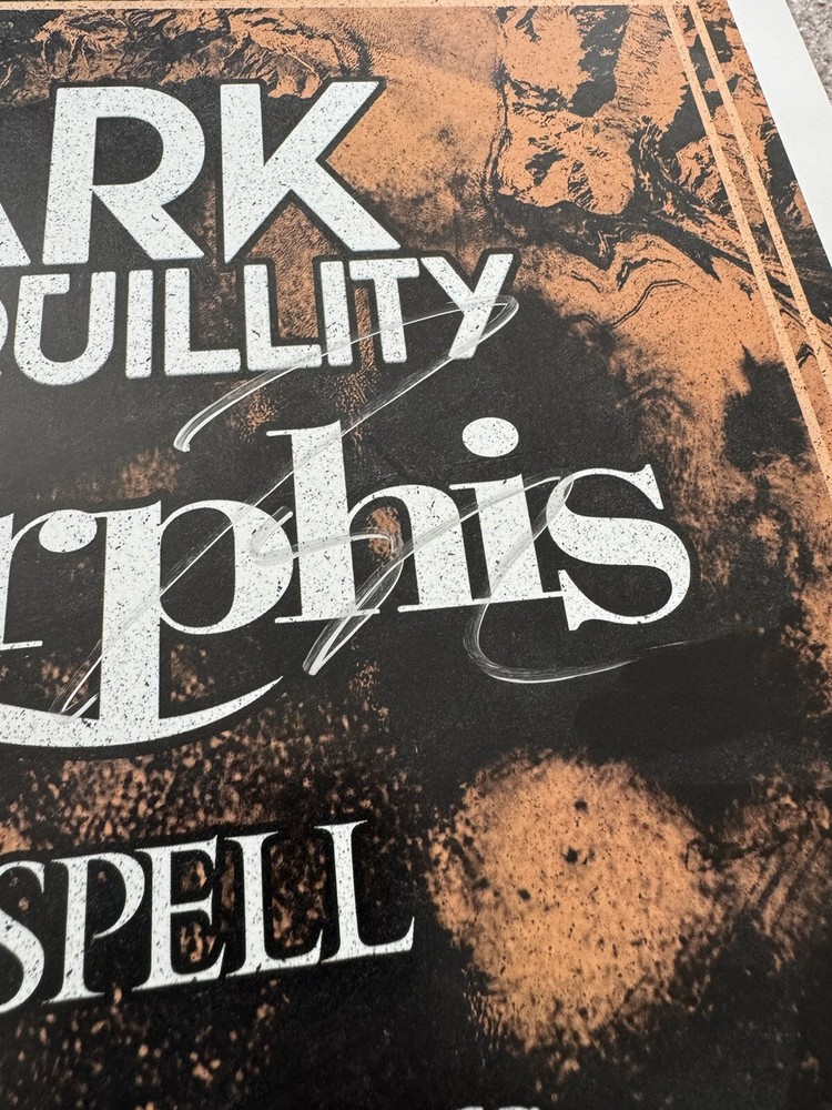 PROMO Amorphis Poster 11x17 Venue Dark Tranquility Autographed NEW
