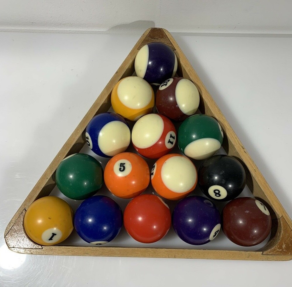 Vintage Pool Table Billiards Balls Regulation
