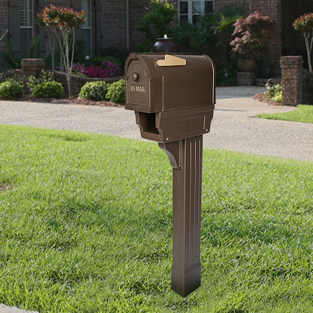 Postal Pro Bronze Mailbox Kit Hampton All in One Postmaster General Approved