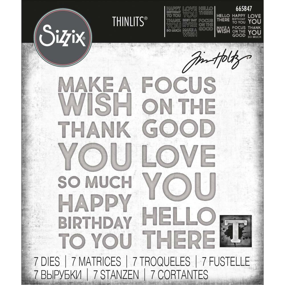 Tim Holtz Sizzix Thinlits Die ~ BOLD TEXT #1 ~ Alterations 665847