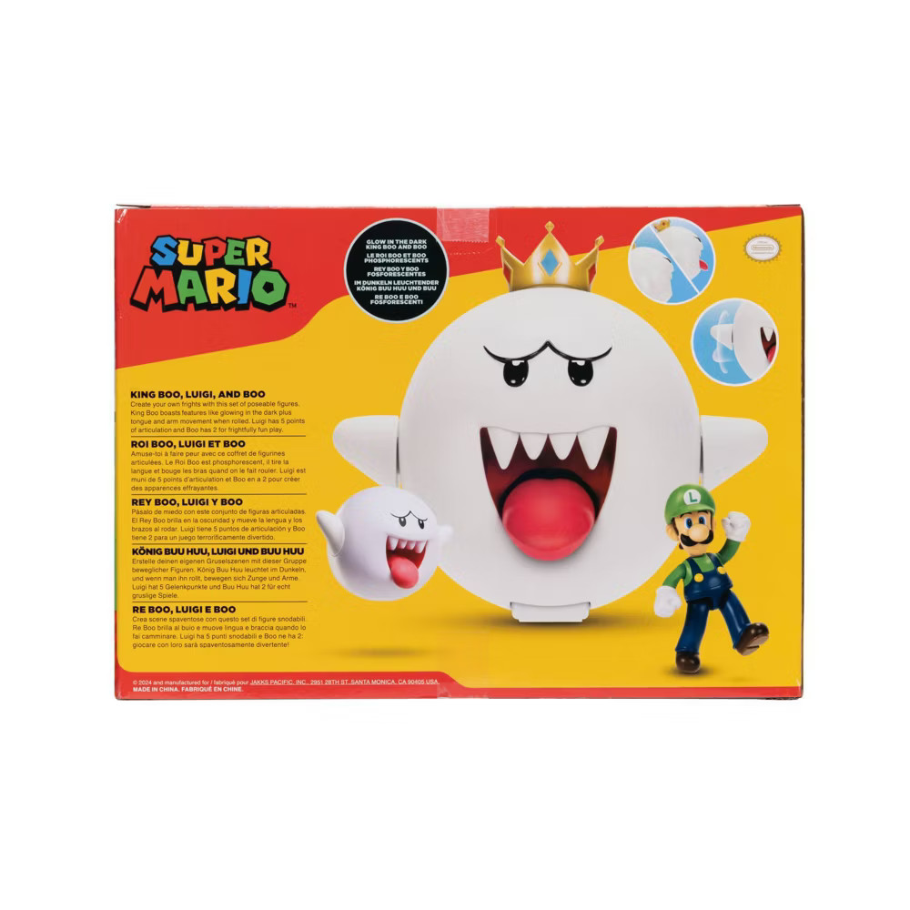 Nintendo King Boo with Luigi Action Figure Set - 3pk