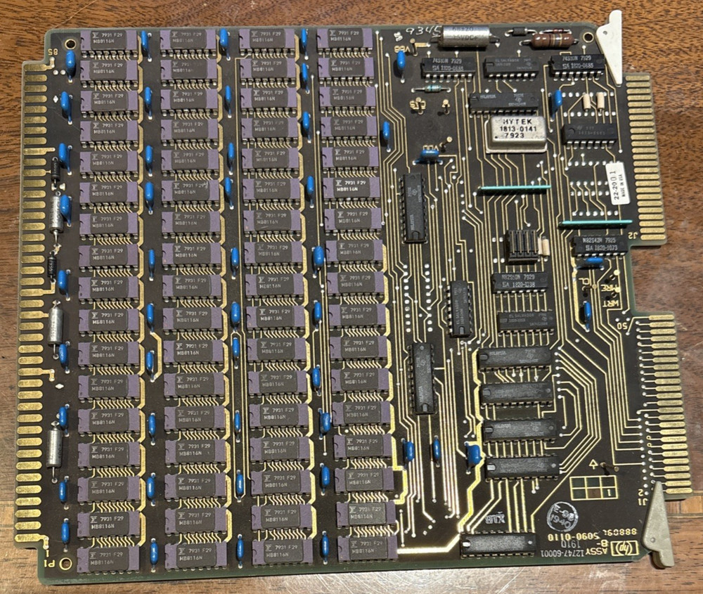 Vintage 64K HP 1000 Minicomputer System Memory Module Assembly