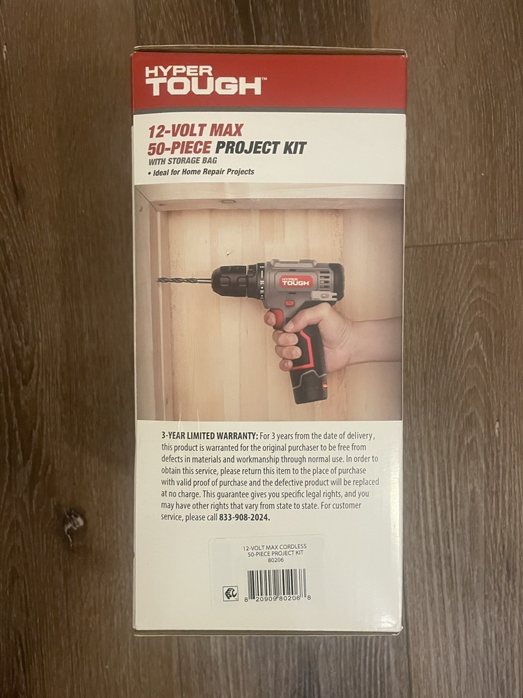 Hyper Tough 12 Volt Max 50 Piece Project Kit Drill Tools with Storage Bag New!!