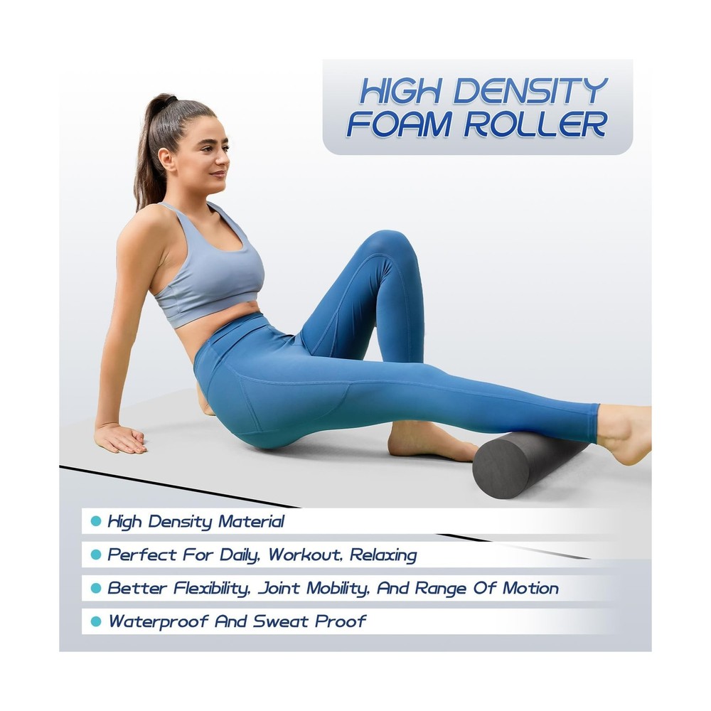 Krightlink Foam Roller High Density Foam Roller Set for Deep Tissue... FAST SHIP