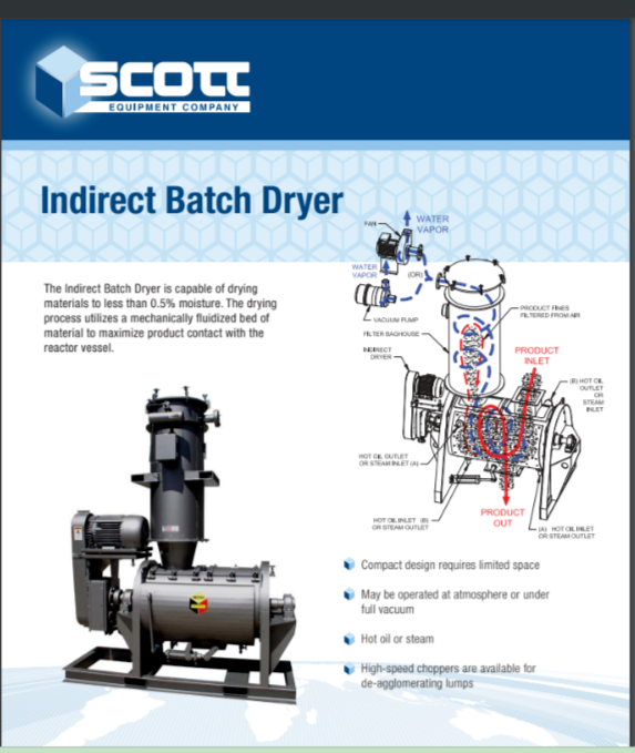 Scott Equipment Indirect Batch Dryer INVACDRY 486