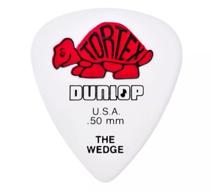 Dunlop Tortex Wedge Guitar Picks 1 Dozen, Red, .50mm