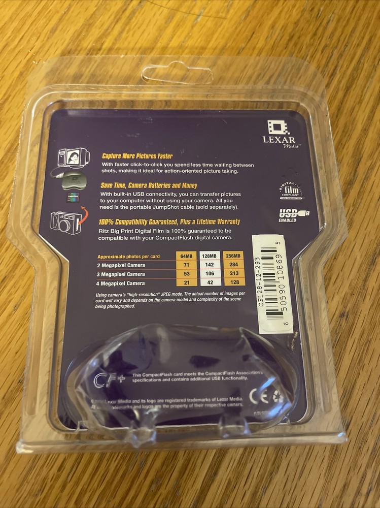 Lexar Media 128MB Starter Media Card Compactflash