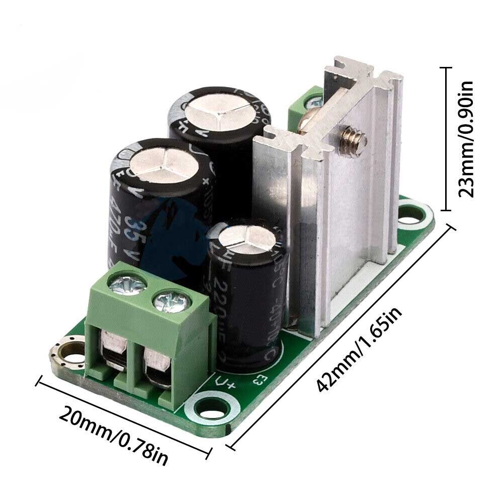 10PCS Single Regulated Power Supply Module AC to DC 12V Rectifier Filter Board