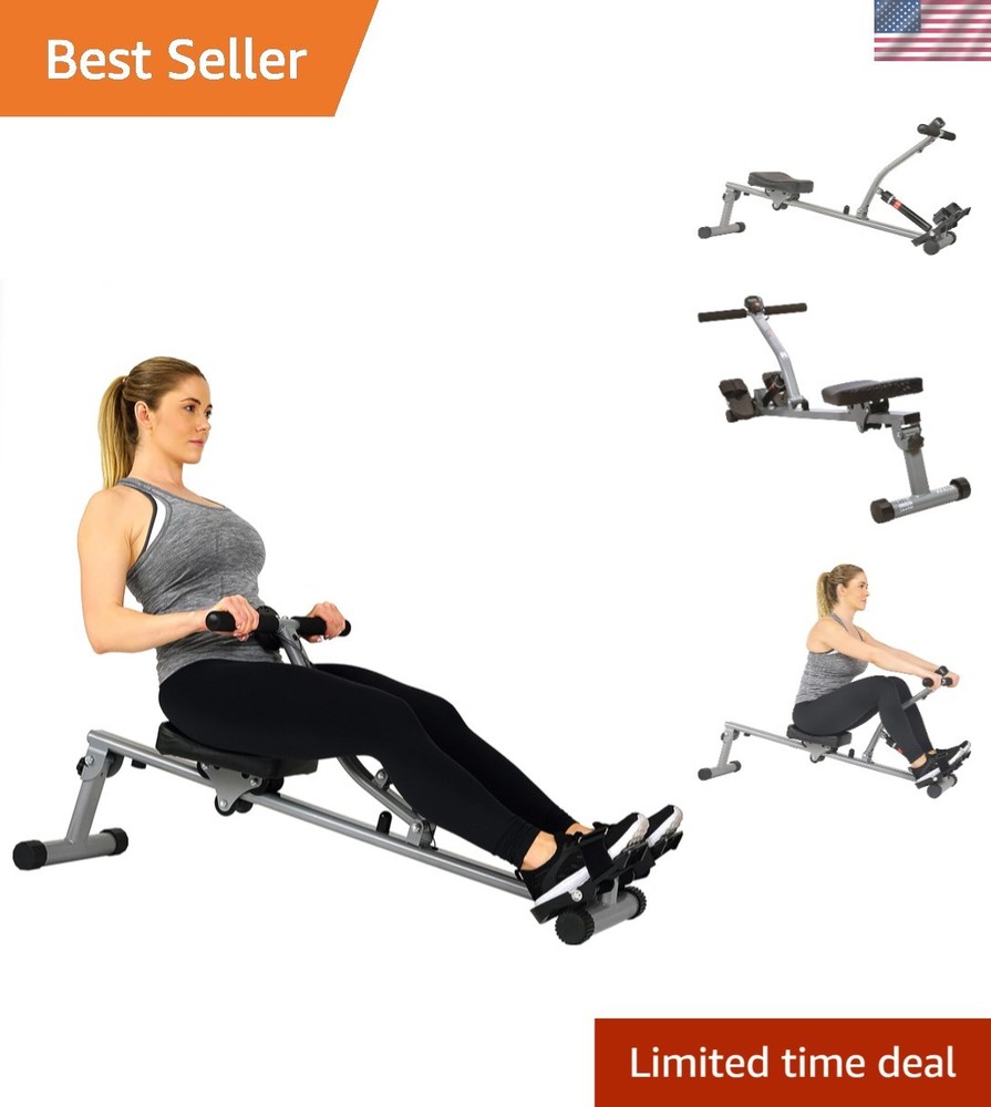 Compact Adjustable Rowing Machine with 12 Resistance Levels for Home Workouts