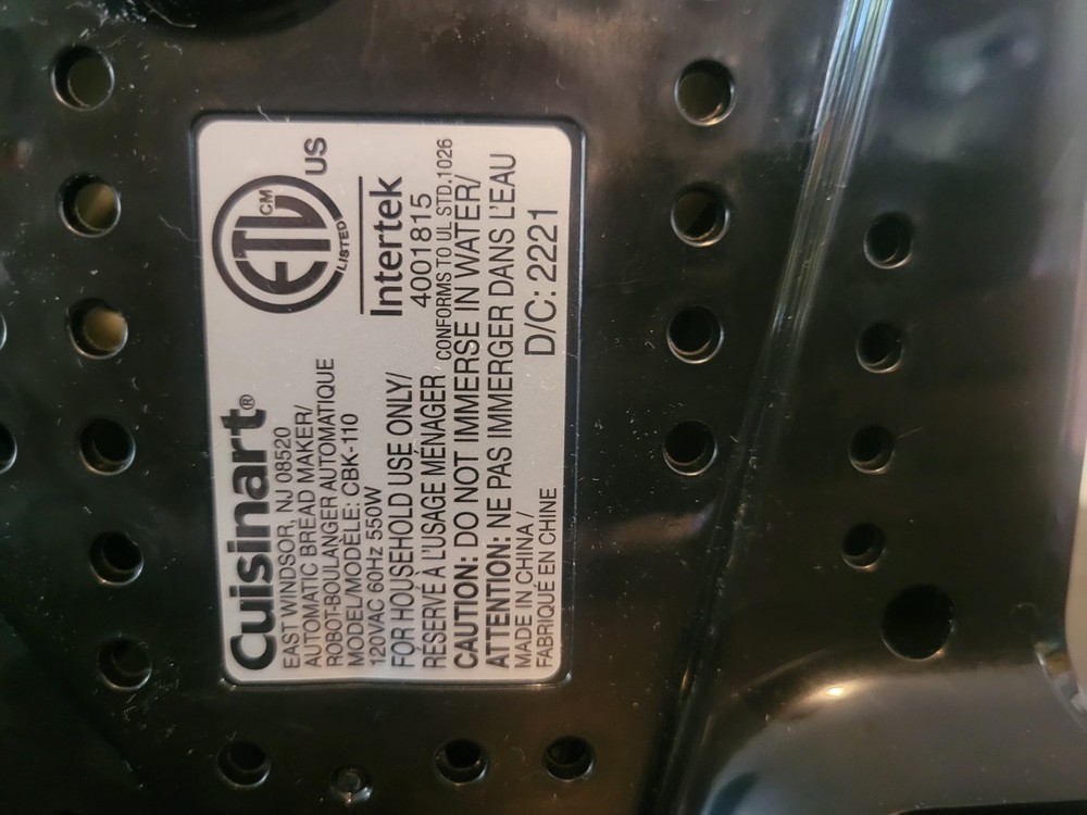 Cuisinart CBK110 Compact Automatic Bread Maker