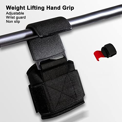 Weight Lifting Hooks, Pull Up Grips Wrist Protection Strength Training Black