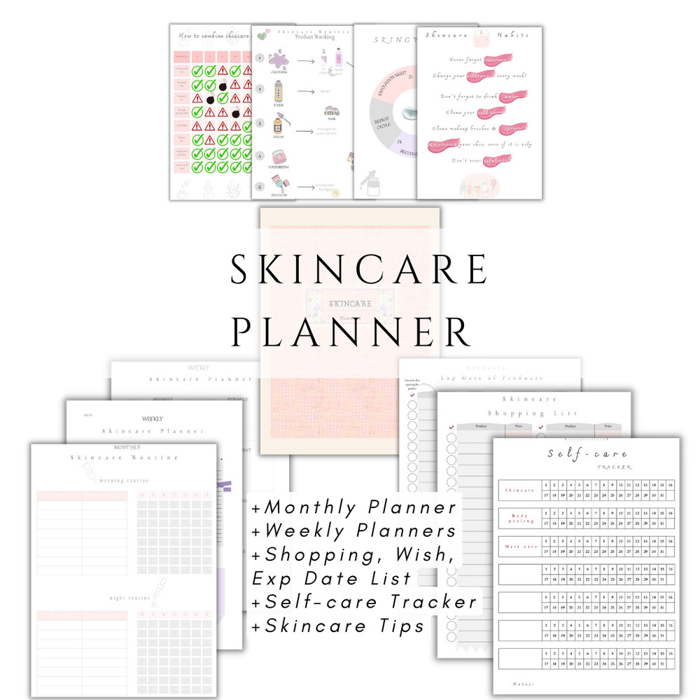 Printable Digital Skincare Planner