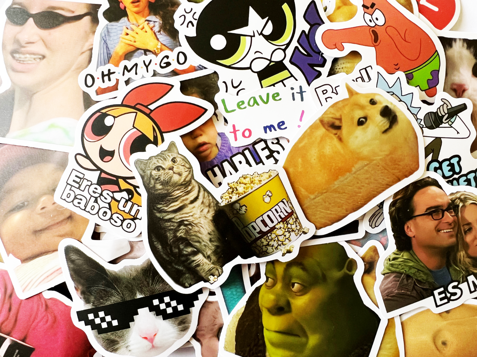 10-100 Throwback Memes and Funny References Sticker Pack Waterbottle Laptop