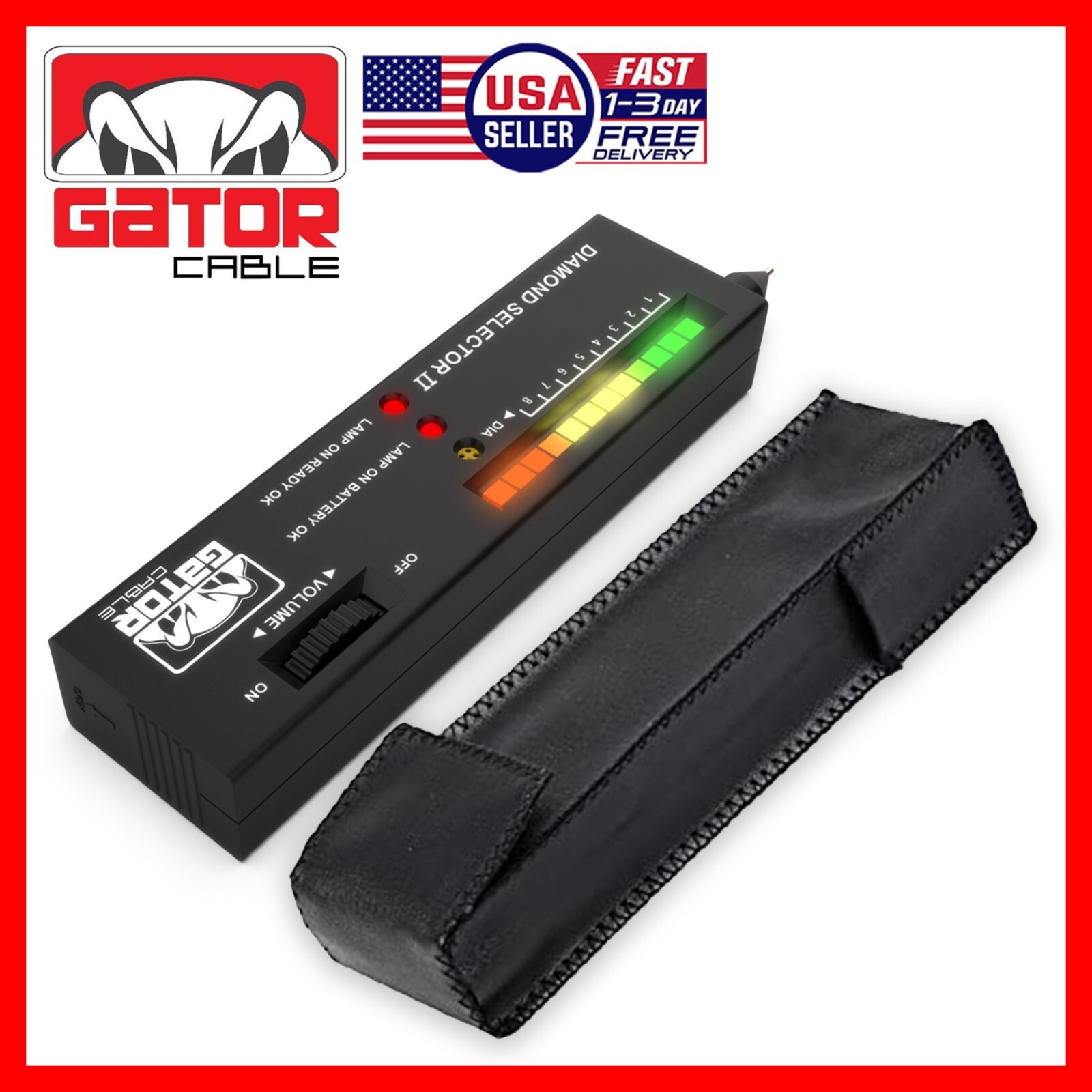 Diamond Gemstone Tester Selector Illuminated Jewelry Testing Tool Pen Portable