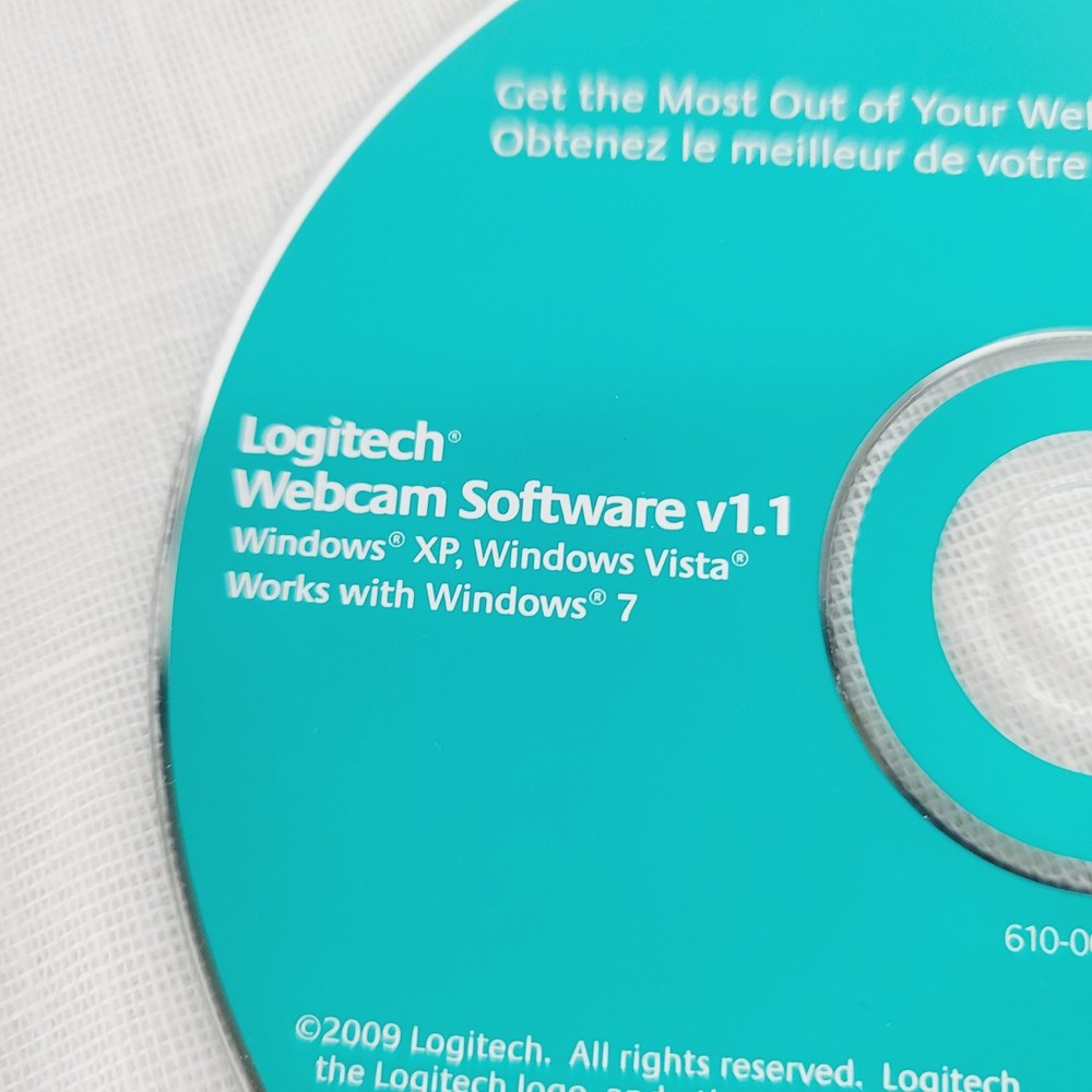 Logitech Webcam Software v1.1 Windows XP Vista 7 2009 Disc CD-Rom Driver