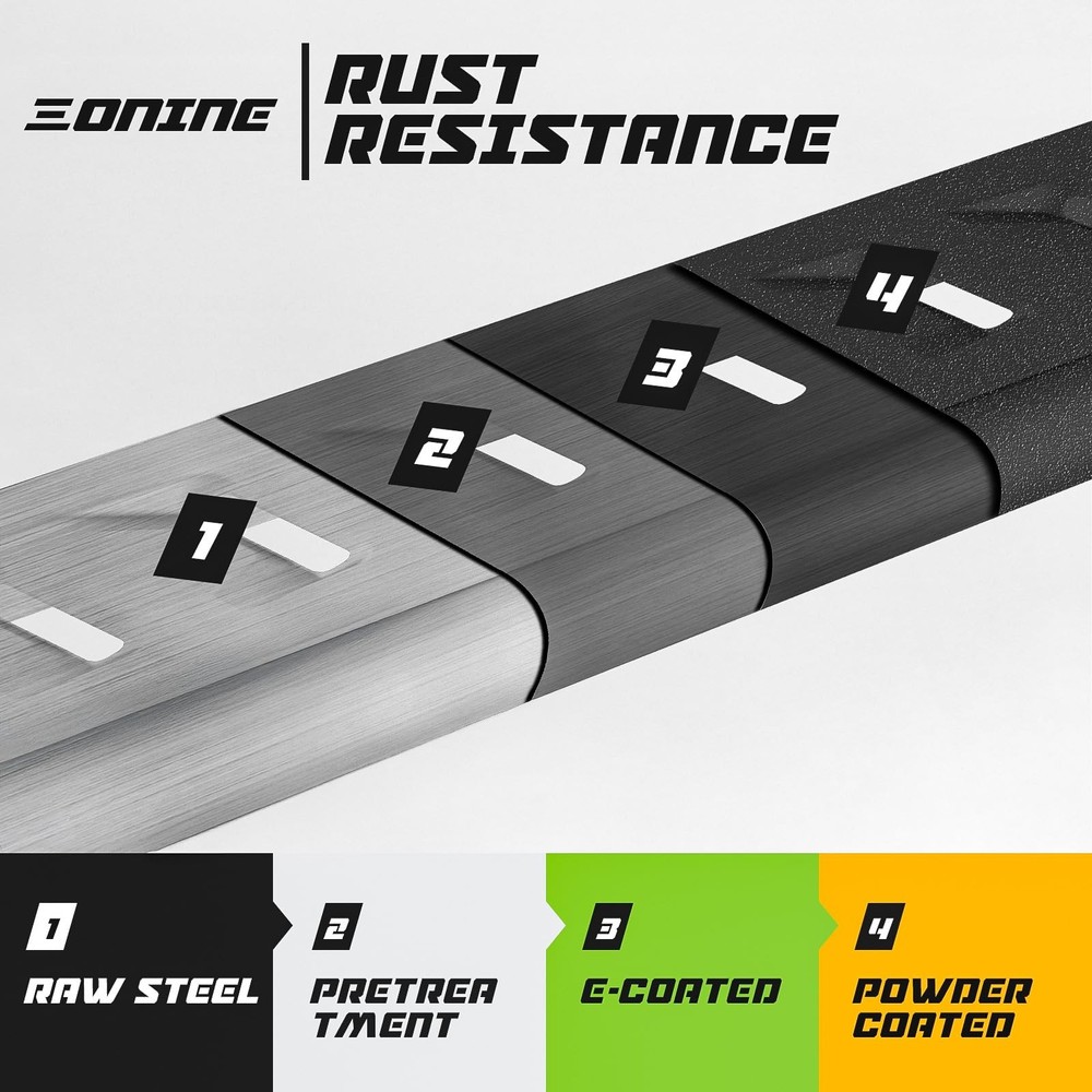 Textured Black Running Boards Custom Fit Side Steps Nerf Bars