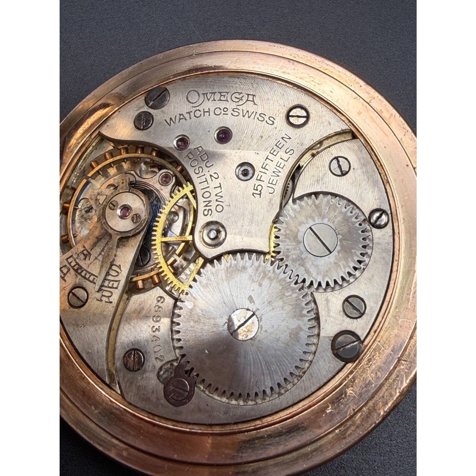 1923 Omega Pocketwatch - Hunter Case 2 Adjustments