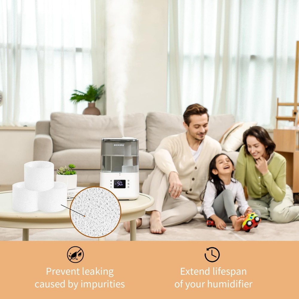 12-Pack Top Fill Humidifier Replacement Filters, Capture Particles, Improve H...