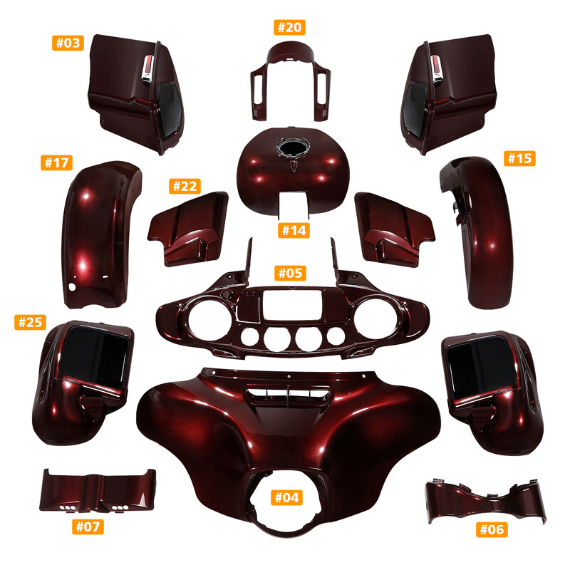 Fairings Body Work Kit Fit For Harley CVO Street Glide 2014-2023 Twisted Cherry