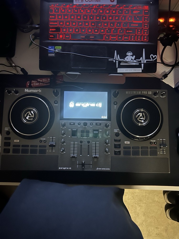 Numark Mixstream Pro GO Double Deck Controller Touchscreen Smart Lighting Echo