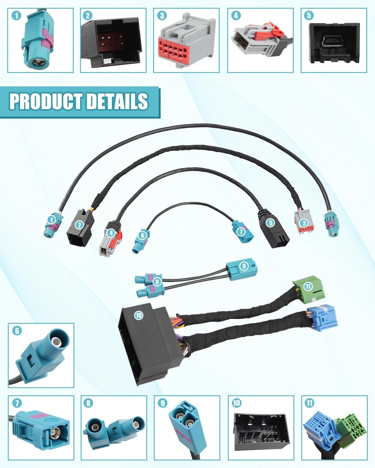 US 19-24 RAM 5”OR 8.4" RADIO TO 12" UCONNECT 5 RADIO UPGRADE WIRING HARNESS