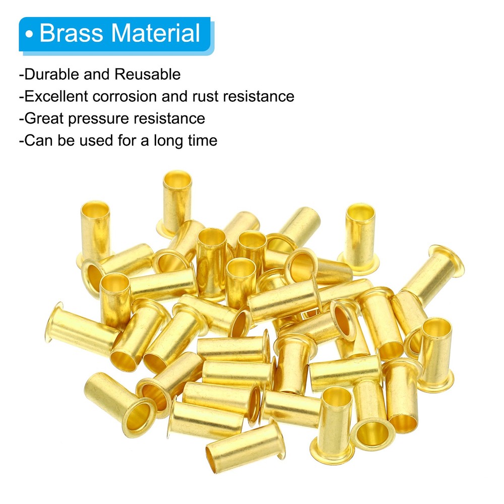 40Pcs Brass Compression Insert Compression Insert Tube Support for 3/8" OD Tube