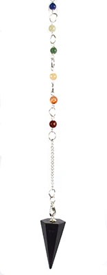 6-sided Shungite chakra pendulum